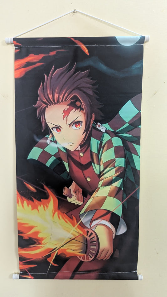 Tanjiro Fire Cut - Demon Slayer - Wall Scroll