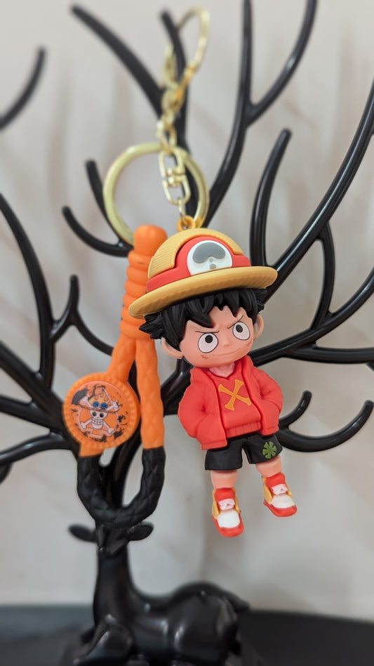 One Piece - Luffy (Hoodie with Straw hat) - Keychain