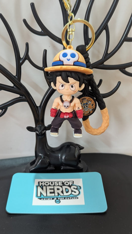 One Piece - Luffy (Shirtless with skull straw hat) - Keychain