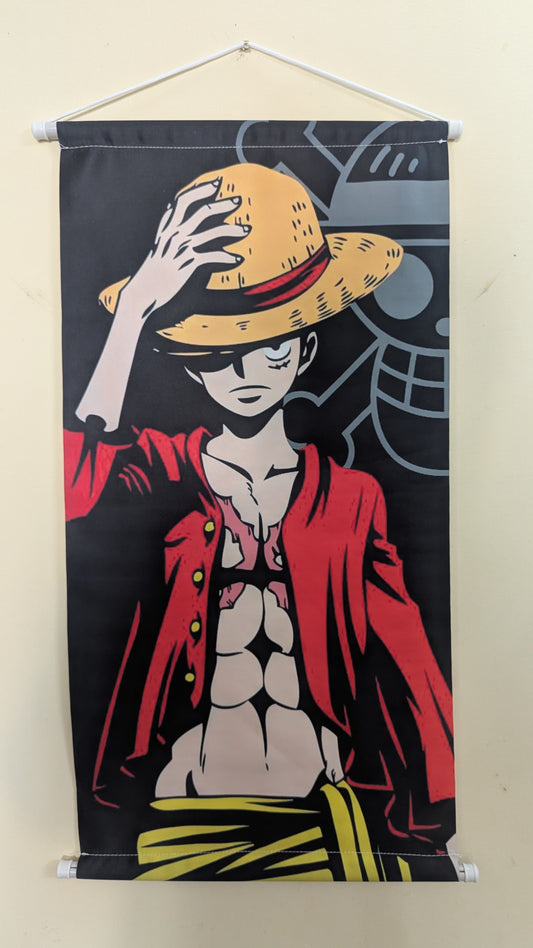 Luffy Hand On Hat - One Piece - Wall Scroll