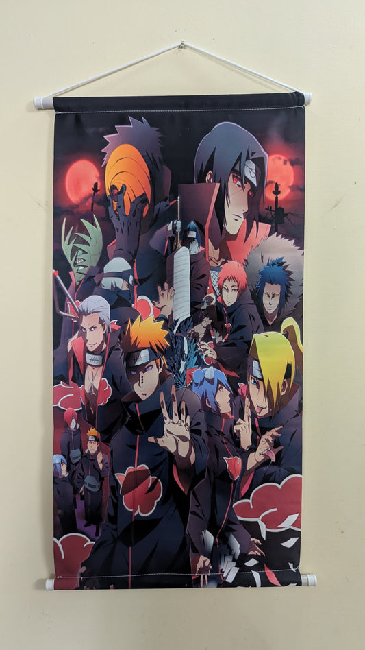 Naruto Family With Wolf - Naruto - Wall Scroll
