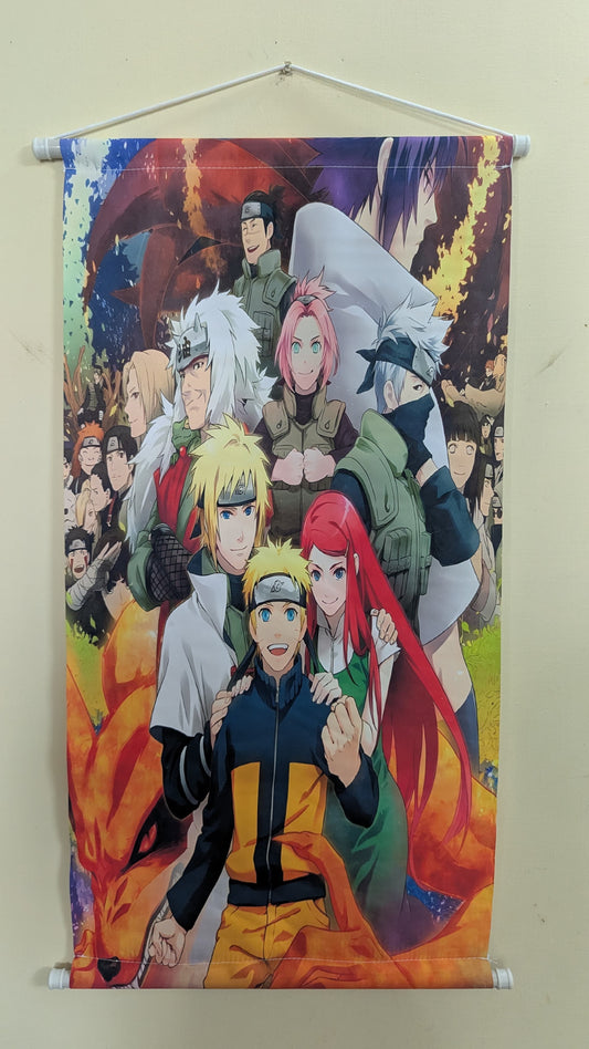 Naruto Full Family Pose - Naruto - Wall Scroll