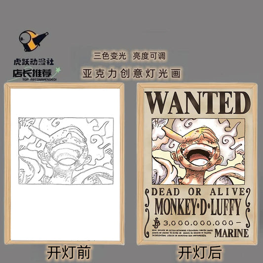 Gear 5 Luffy Wanted - One Piece - Lamp Box