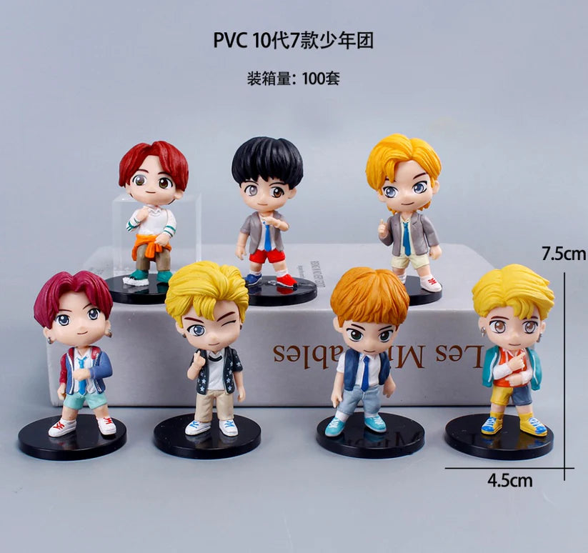 BTS set of 7 Figure with Bell - BTS - Action Figure