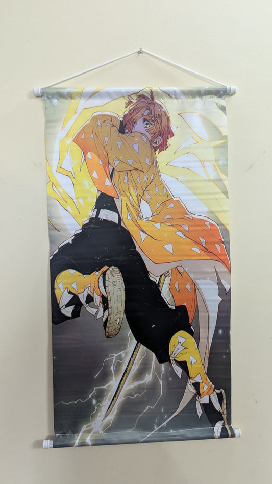 Zenitsu Sword In Hand - Demon Slayer - Wall Scroll